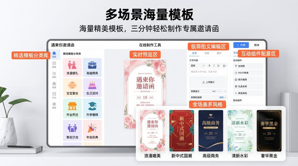 电子邀请函怎么做？节日专属定制设计技巧，小白也能零成本上手